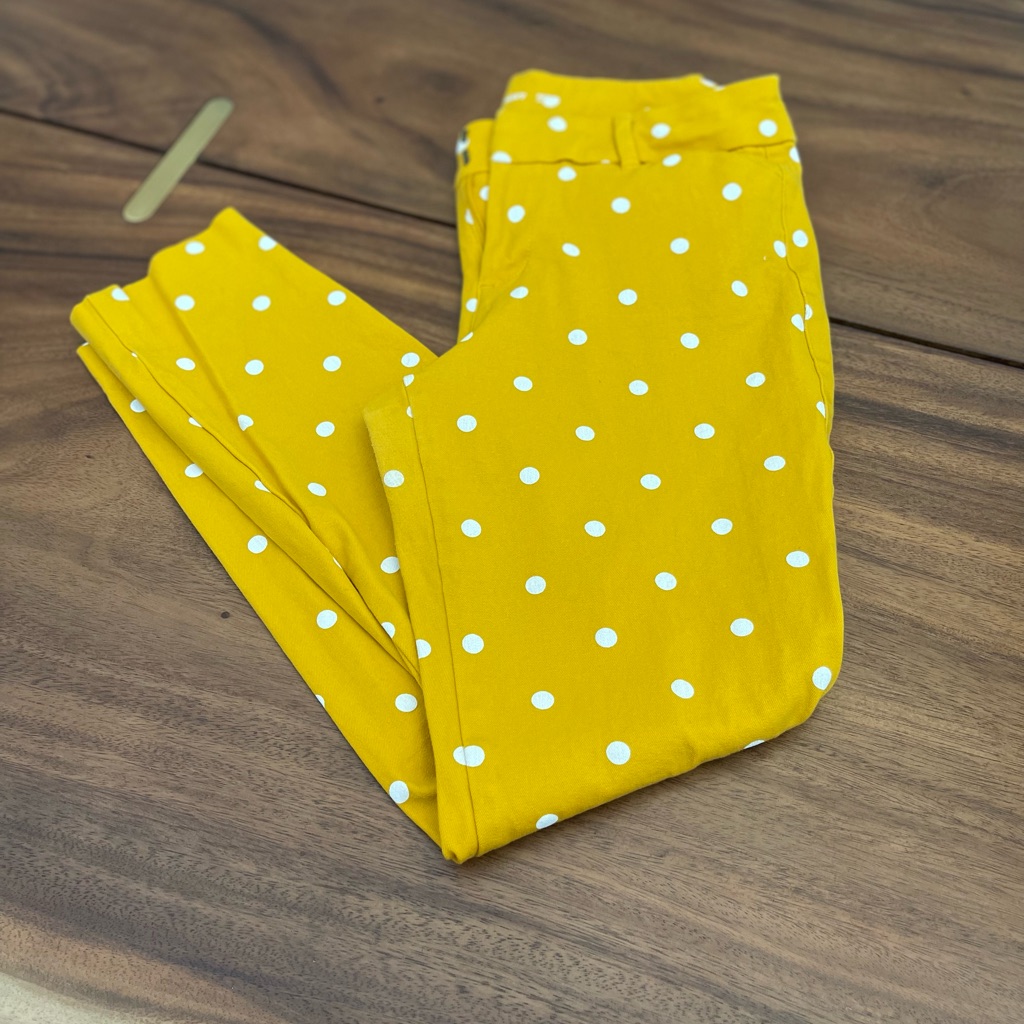Yellow Polka Dot Pixi Pant